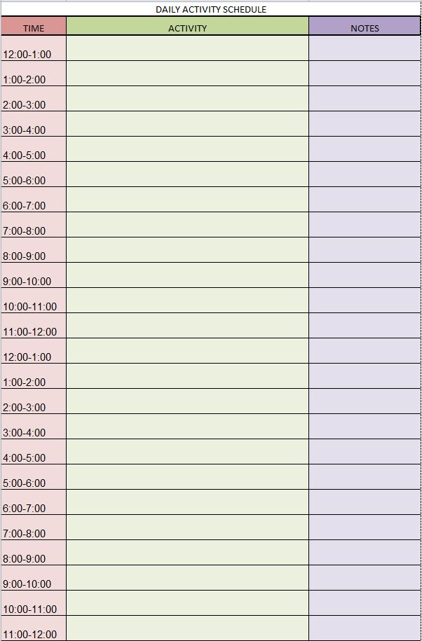 Printable Daily Task Schedule For Homeschooling And Chores Printable 
