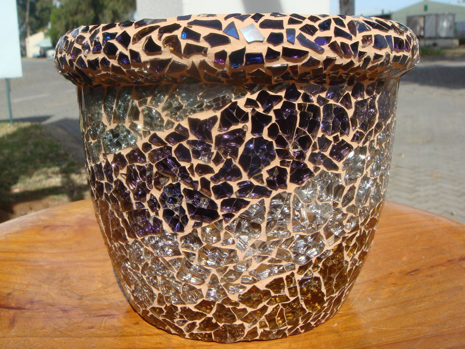 Gem Glass Mosaic Mosaic Flower Pots.
