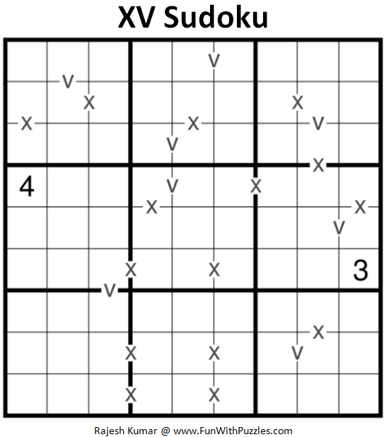 XV Sudoku Puzzle (Fun With Sudoku #377)