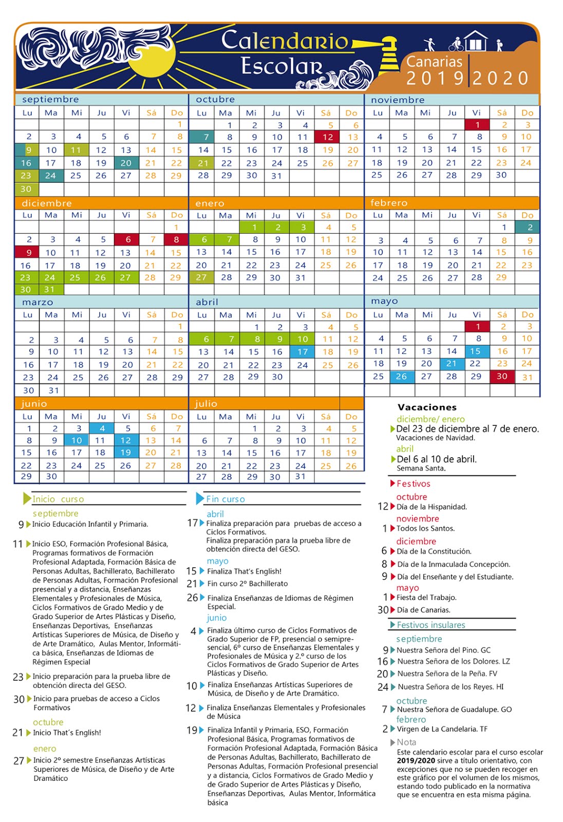 Calendario 19-20