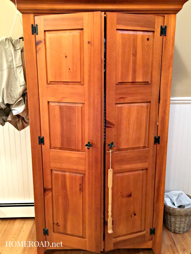 unpainted armoire