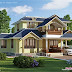 Beautiful sloping roof villa plan