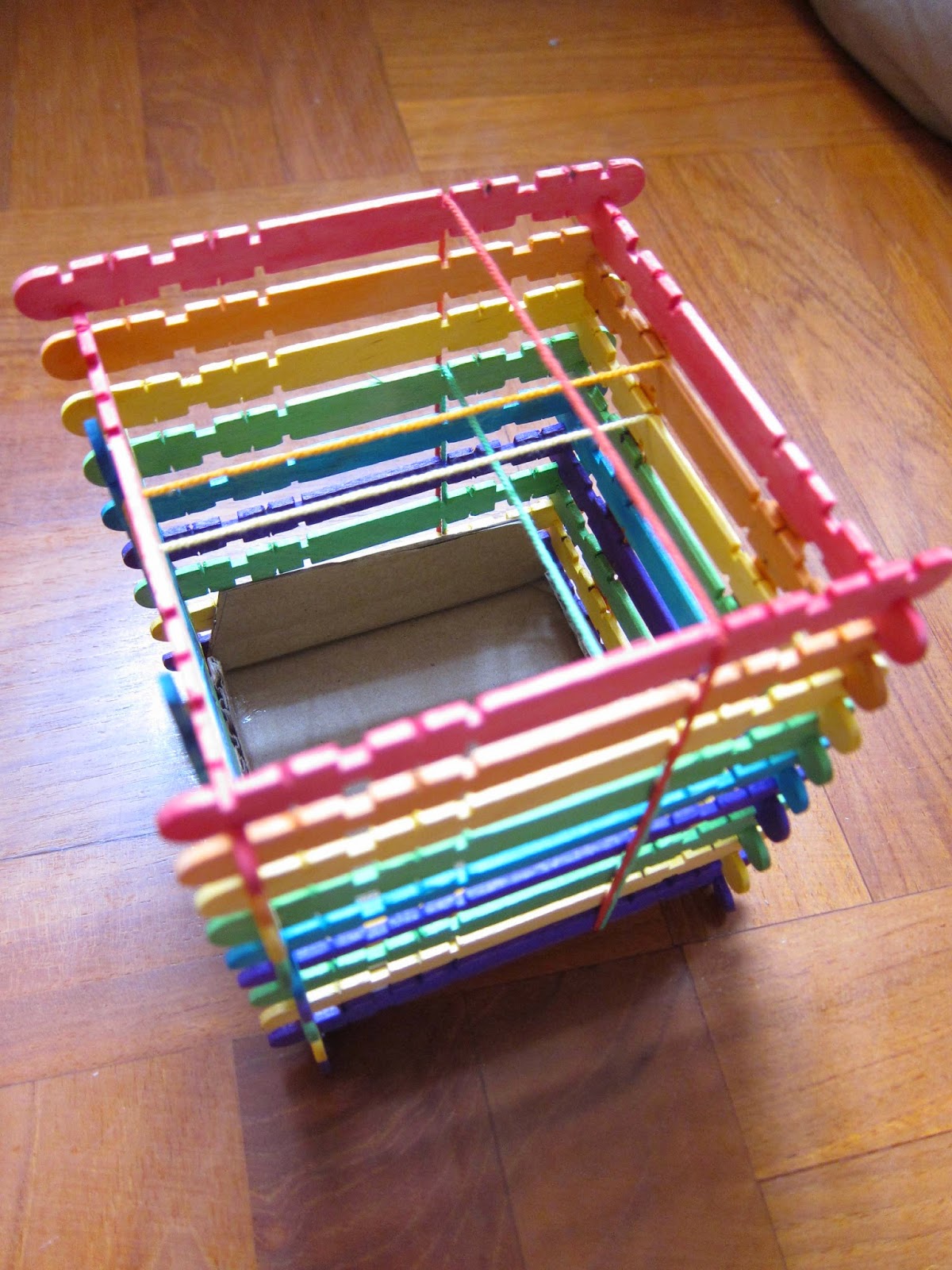 how to make pencil holder craft with popsicle sticks