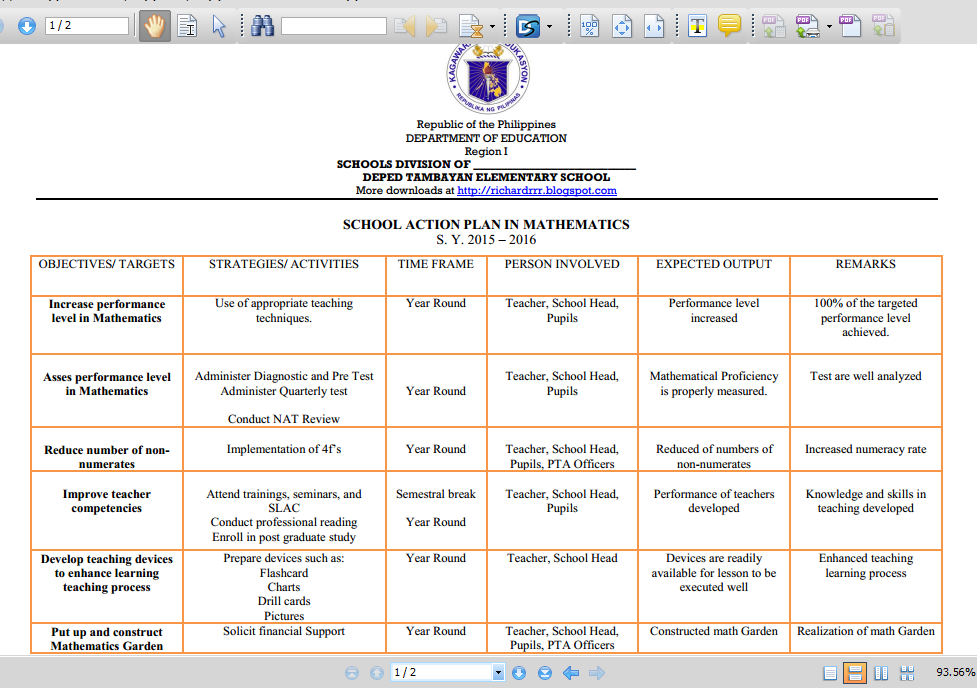 action plan for teachers