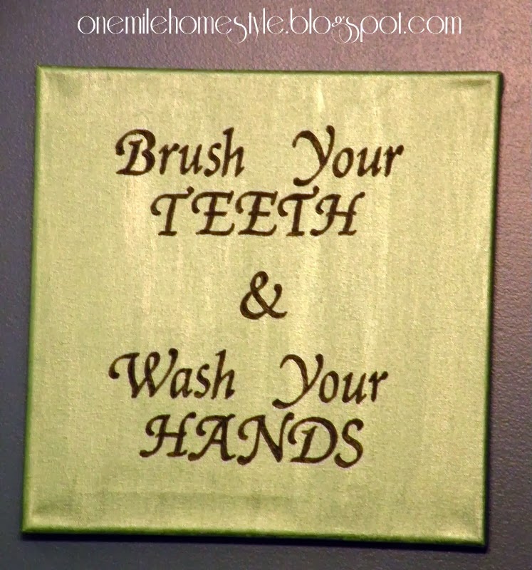 Brush Your Teeth & Wash Your Hands - Bathroom Art