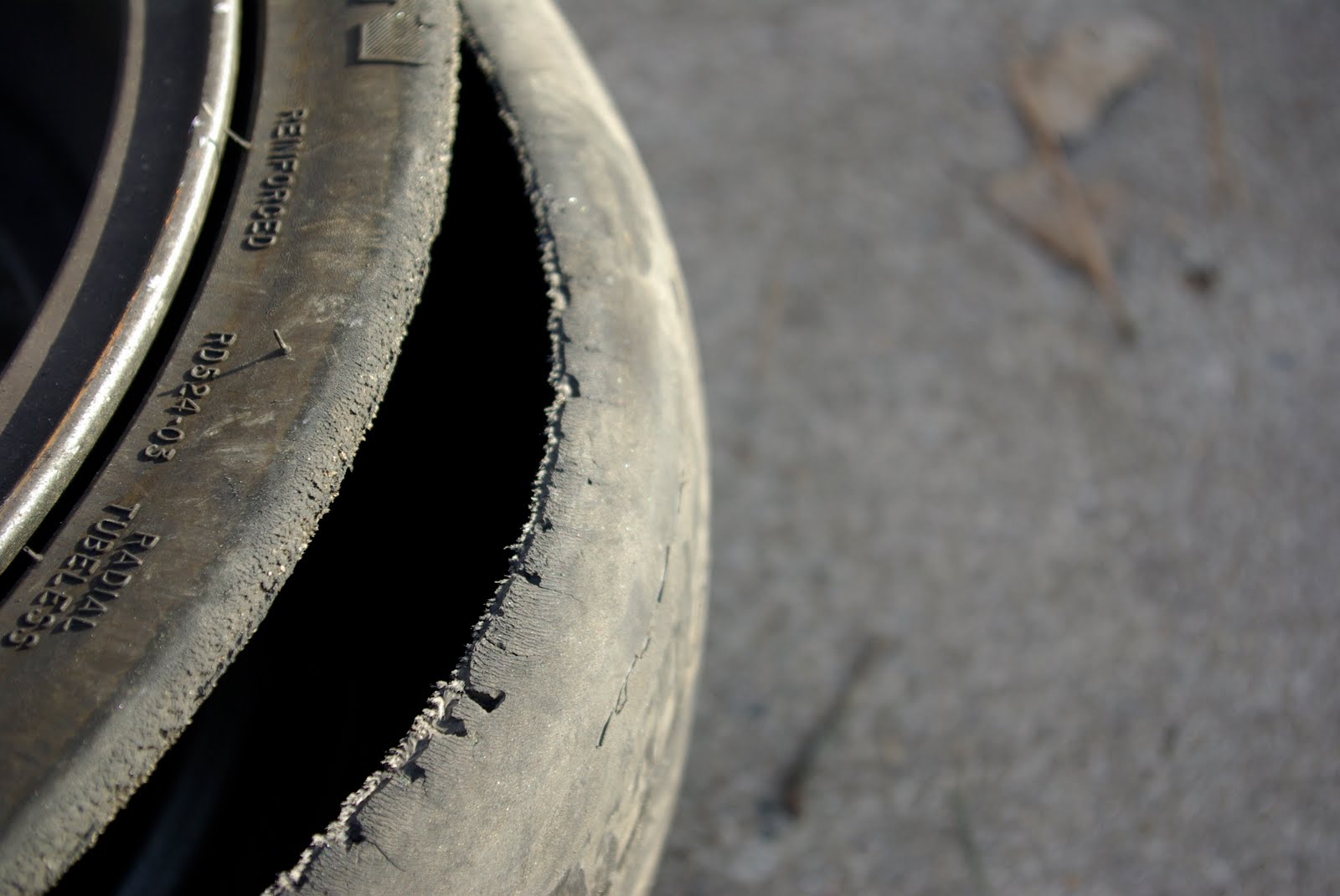 A Collection of Random Thoughts...and Pictures: Tire Explosion