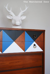 geometric century mid dresser furniture painted designs door nightstand