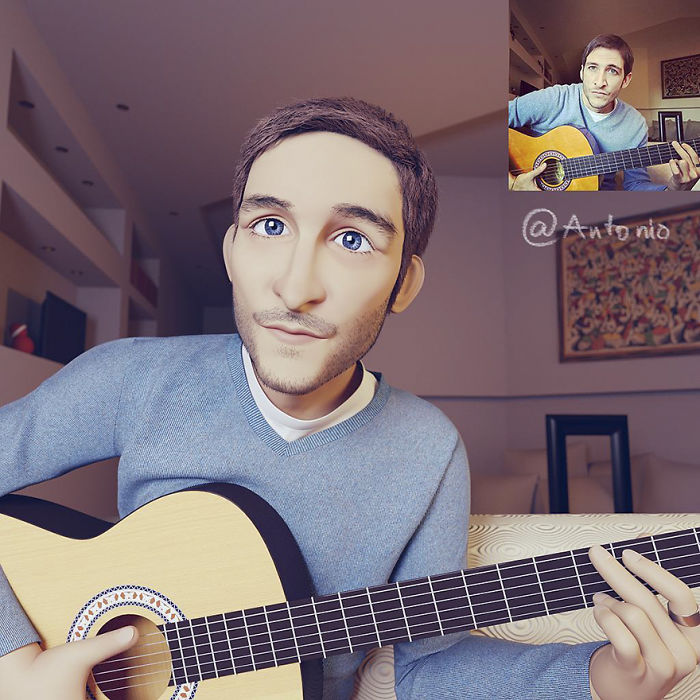 #7 - Artist Turns People Into 3D Pixar-Like Characters And You Can Become One Too #7 - Artist Turns People Into 3D Pixar-Like Characters And You Can Become One Too