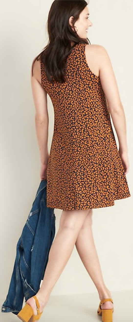 old navy leopard print dress