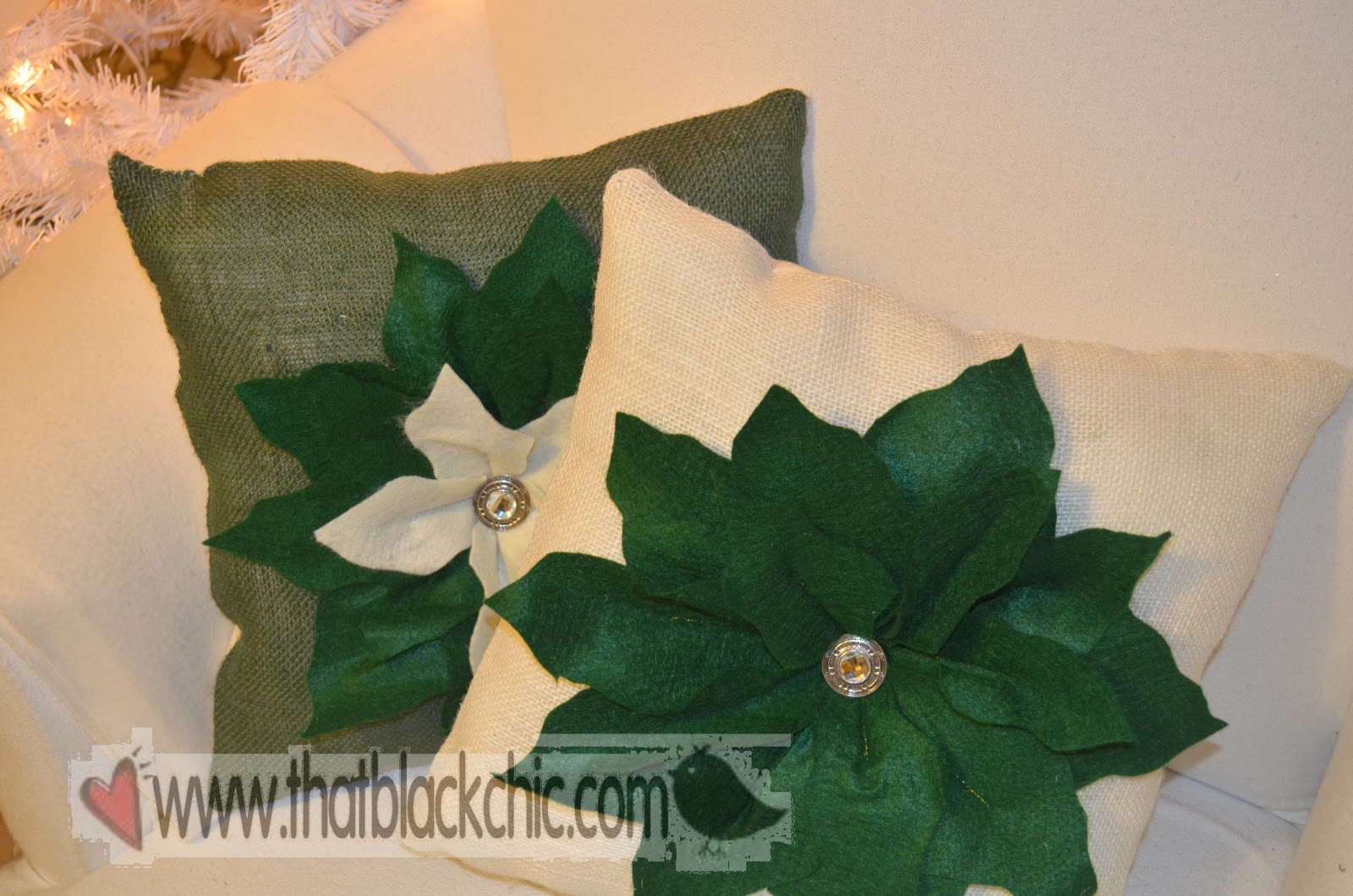 Diy Hi Jack Poinsettia Pillow By Pottery Barn That Black Chic