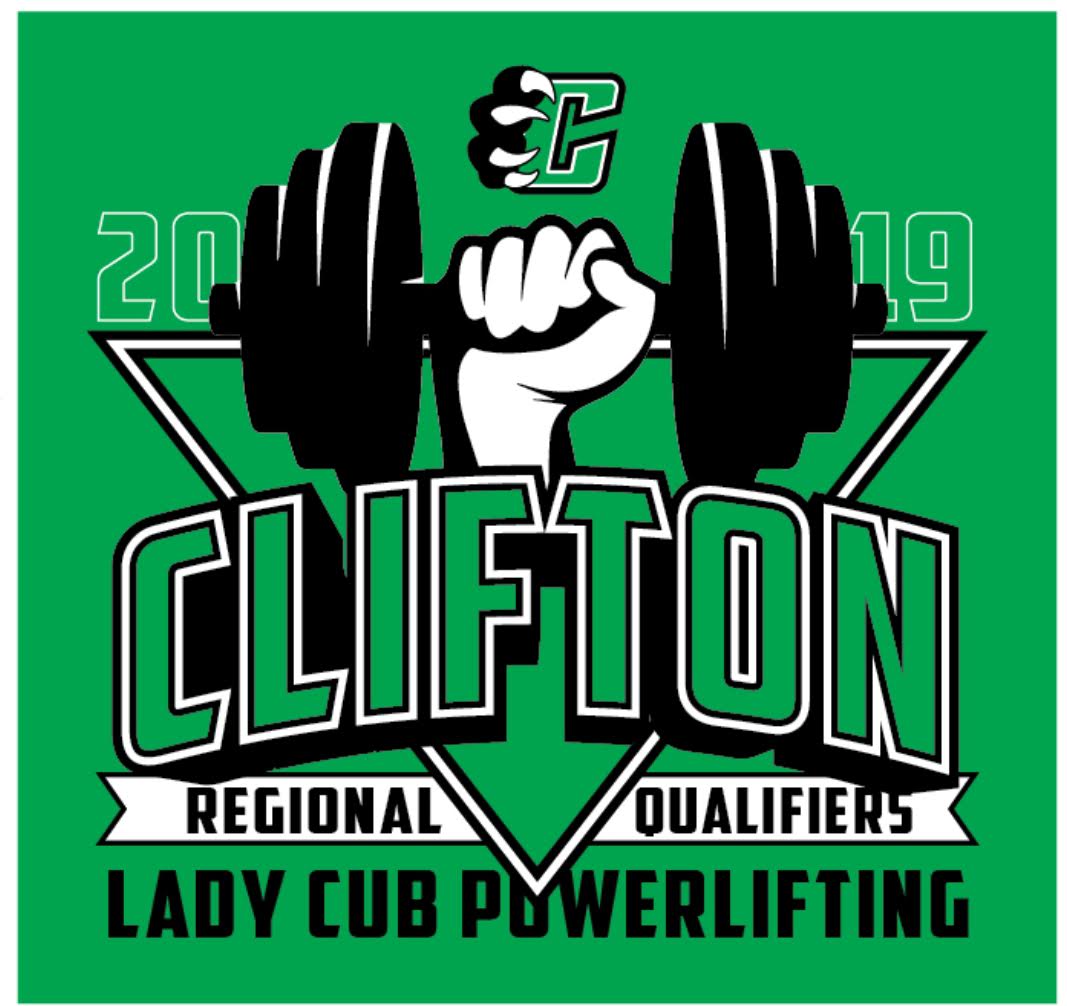 Clifton Athletic Booster Club GIRLS POWERLIFTING REGIONAL SHIRTS