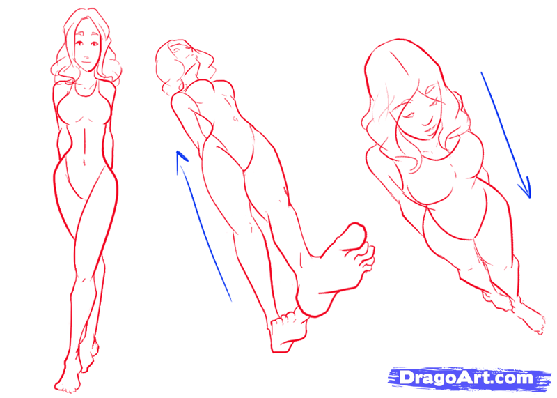 How to Draw Female Figures, Draw Female Bodies.