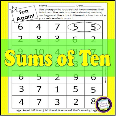 Primary Inspiration: Sums of 10 Freebie!