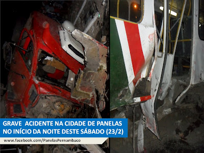 Acidente grave envolvendo ônibus de transporte coletivo e carreta