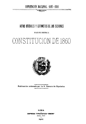 Actas oficiales y extractos de las sesiones en que fue discutida la Constitución de 1860 (1856)