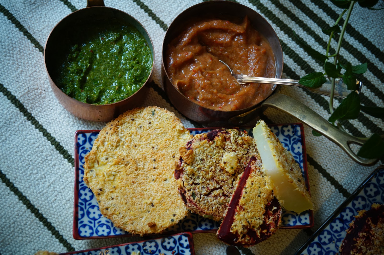 Knusperkabinett: Dreierlei indische Gemüseschnitzel (Sellerie, Rote ...
