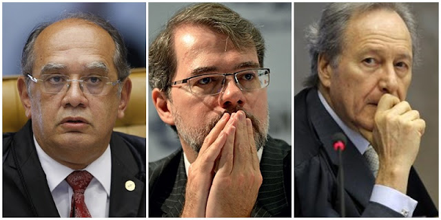 Resultado de imagem para Dias Toffoli, Ricardo Lewandowski e Gilmar Mendes