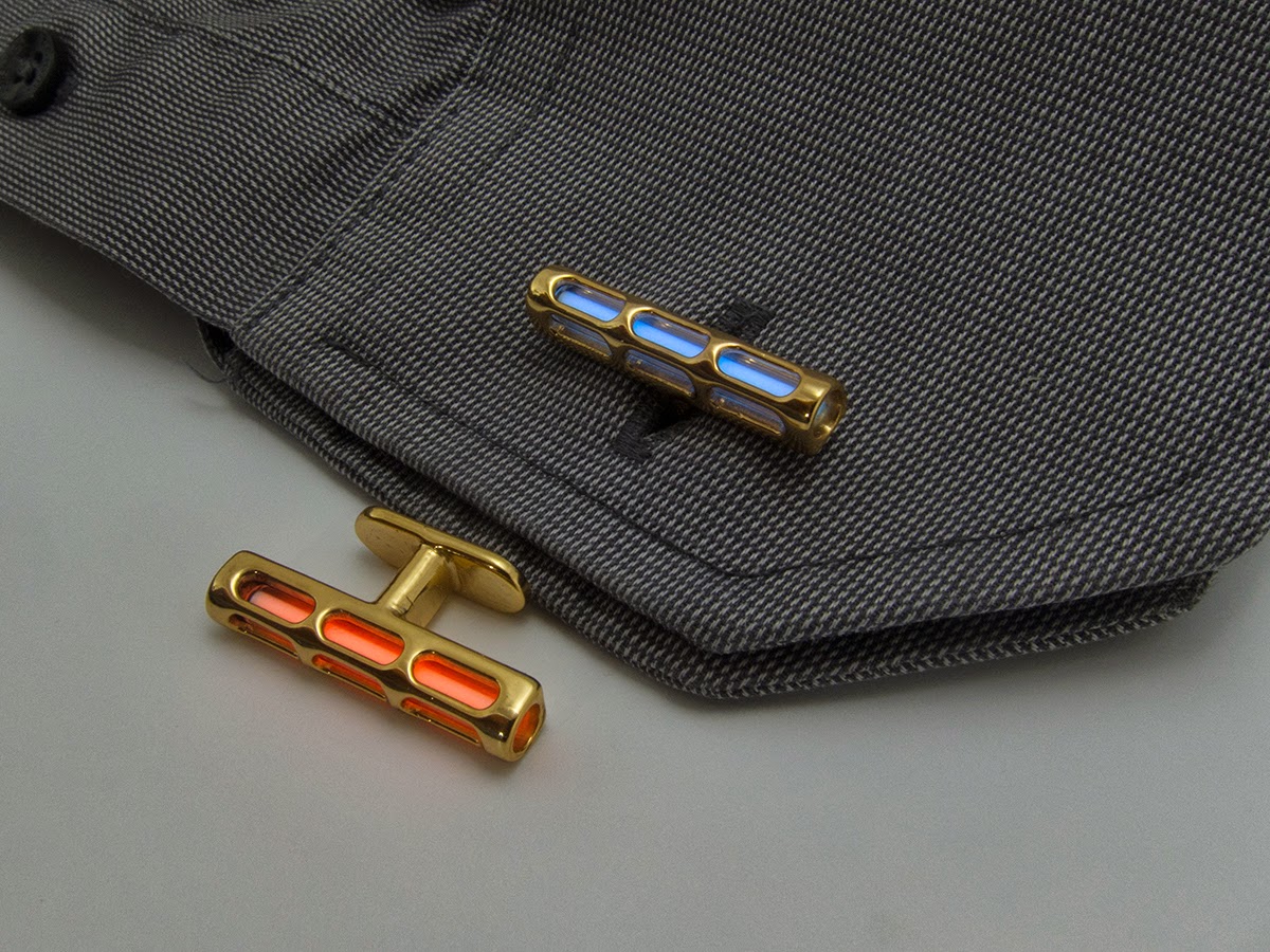 Renegade Productions Bling for him Tritiumilluminated cufflinks
