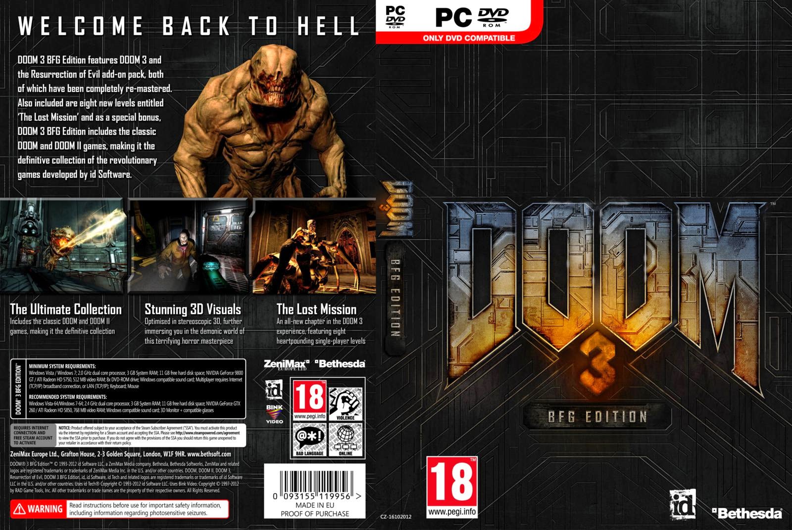 descarga Juegos mega pc Doom 3 BFG Edition [Español][Repack][Doom1,2 y 3 + 2 Expansiones]
