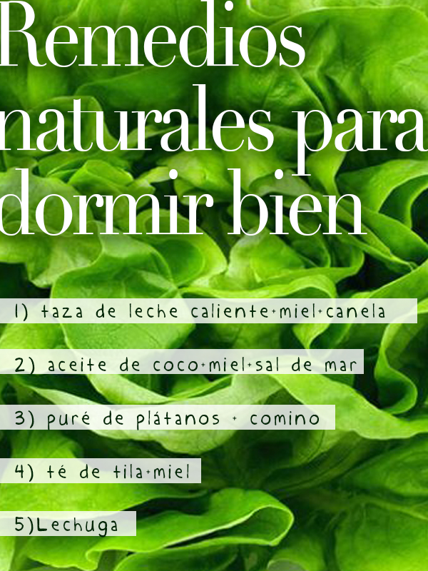 Que remedio casero para dormir