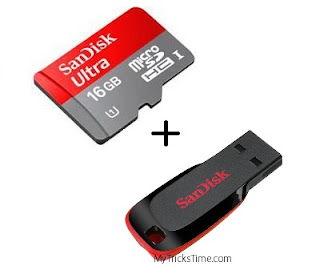 ebay - Sandisk 16 GB Class 10 Micro Ultra Memory Card and Sandisk CruzerBlade 16 GB USB Flash Pen Drive LOOT / offer
