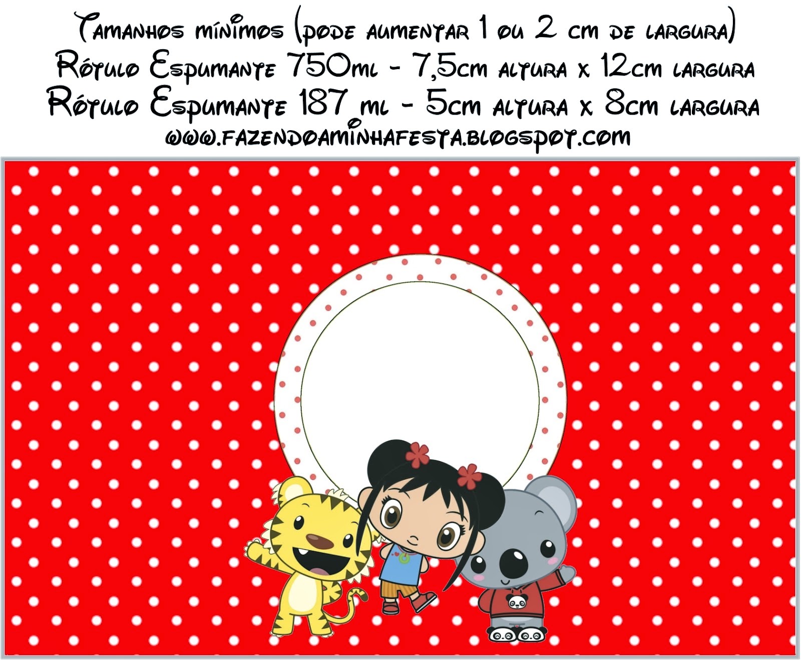 Ni Hao Kai Lan: Etiquetas para Candy Buffet para Imprimir Gratis. Etiqueta para colocar en botella de Champagne para imprimir gratis.