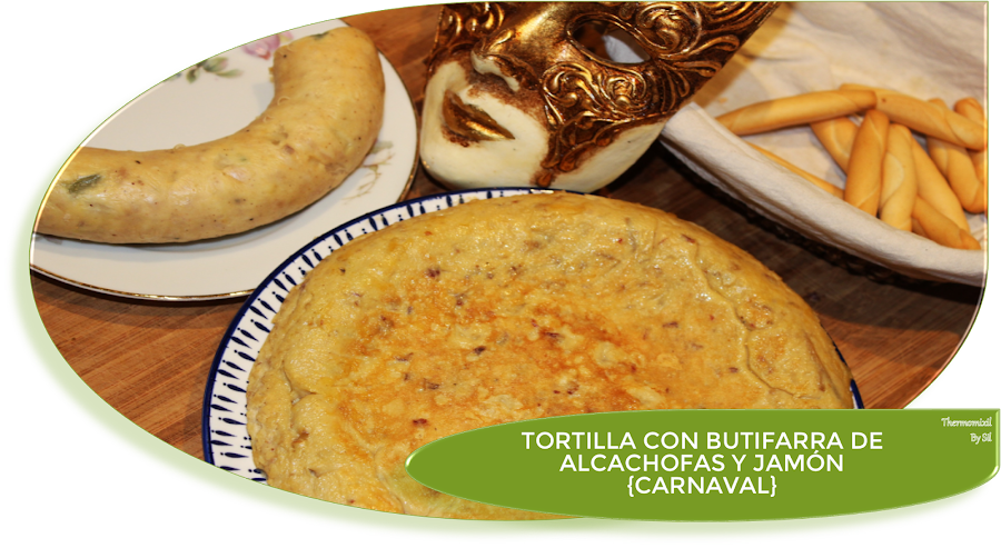 TORTILLA DE BUTIFARRA DE ALCACHOFAS Y JAMÓN {CARNAVAL}
