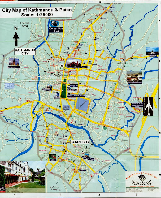 Mapas da cidade de Catmandu – Nepal