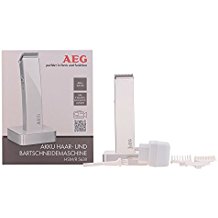 AEG HSM/R 5638 - Cortapelos para cabello y barba, batería recargable, color blanco AEG HSM/R 5638 - Cortapelos para cabello y barba, batería recargable, color blanco