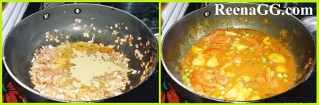 Aloo Gobi Matar Curry Recipe step 2