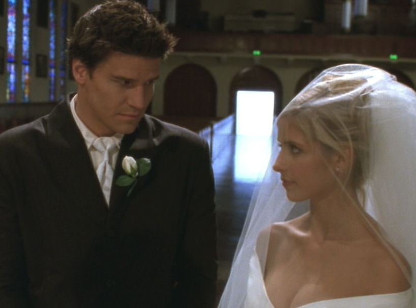 The Angst Report Gone But Not Forgotten Angel In Buffy Episode David Boreanaz Sarah Michelle Gellar Buffy The Vampire Slayer Prom Season Three And Angel Wedding