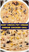 EASY CROCK POT CREAM CHEESE CHICKEN CHILI