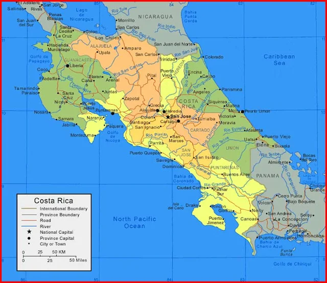 image: Costa Rica Map HD