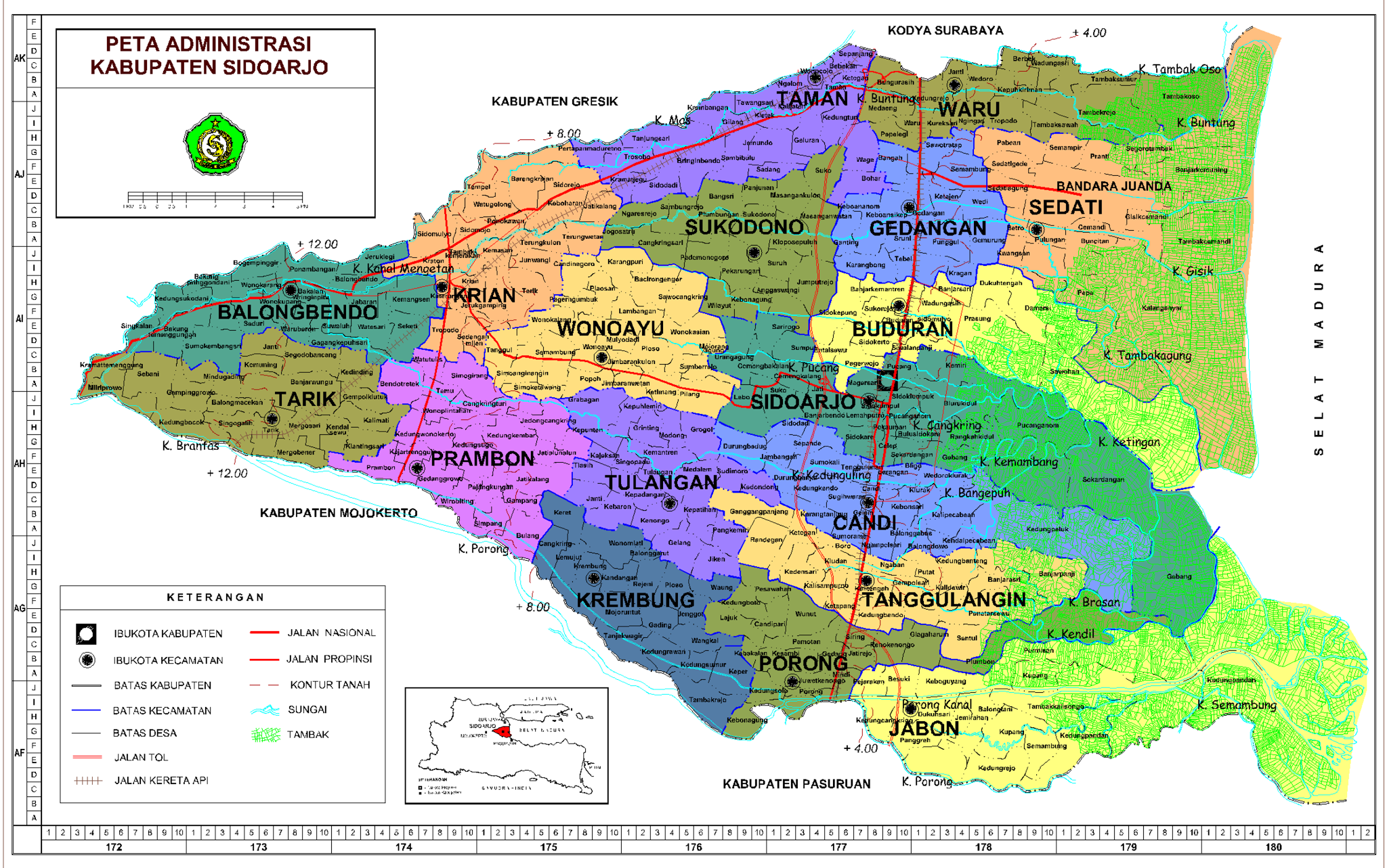 Peta Kabupaten Sidoarjo