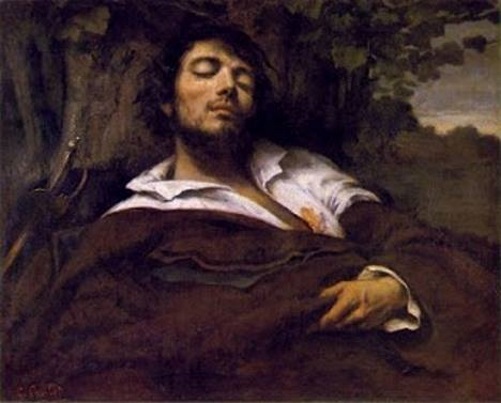 Se você conhece o autor desta imagem, por favor nos informe para que possamos atribuir-lhe os devidos créditos. Obrigado. O-homem-ferido, pintura de Gustave Courbet.