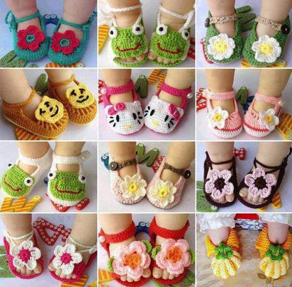 Sandalias Tejidas Zapatitos Para Bebe Tejidos A Crochet Paso A