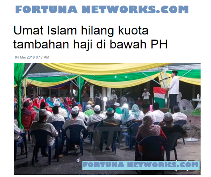 UMAT ISLAM MALAYSIA, "Hilang Kouta Tambahan Haji Dibawah Regim PH" UMAT ISLAM MALAYSIA, "Hilang Kouta Tambahan Haji Dibawah Regim PH"