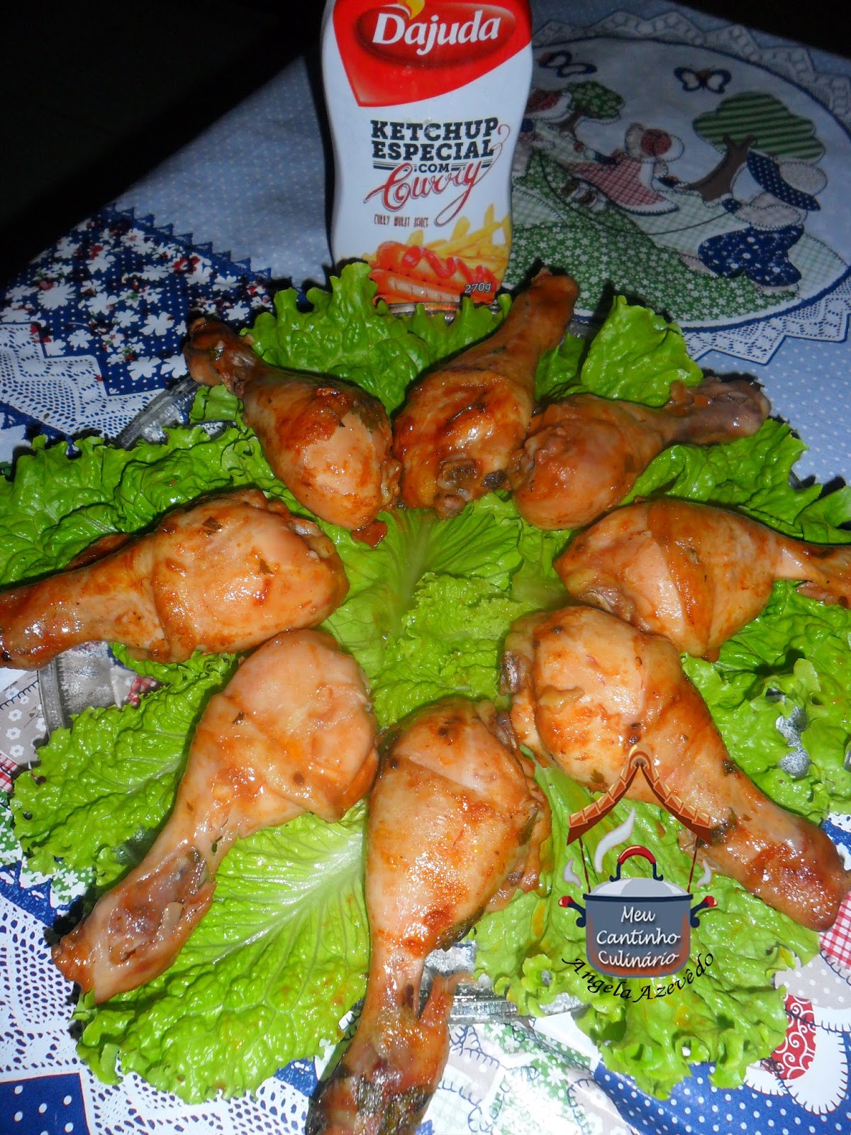 Receitas e Coisinhas: COXA DE FRANGO AO MOLHO DE KETCHUP AO CURRY D'AJUDA