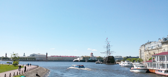 Вид на стрелку Васильевского острова