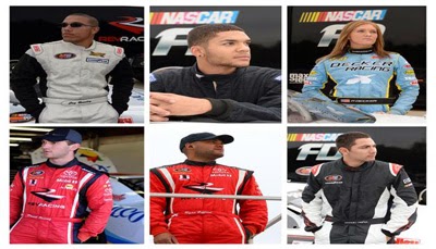 Jay Beasely, Devon Amos, Paige Decker, Sergio Peña, Daniel Suarez, and Ryan Gifford – NASCAR Diversity Drivers 