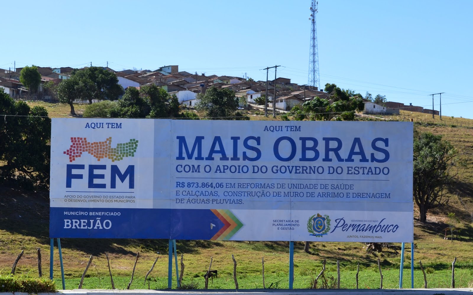 Obras com recursos do FEM.