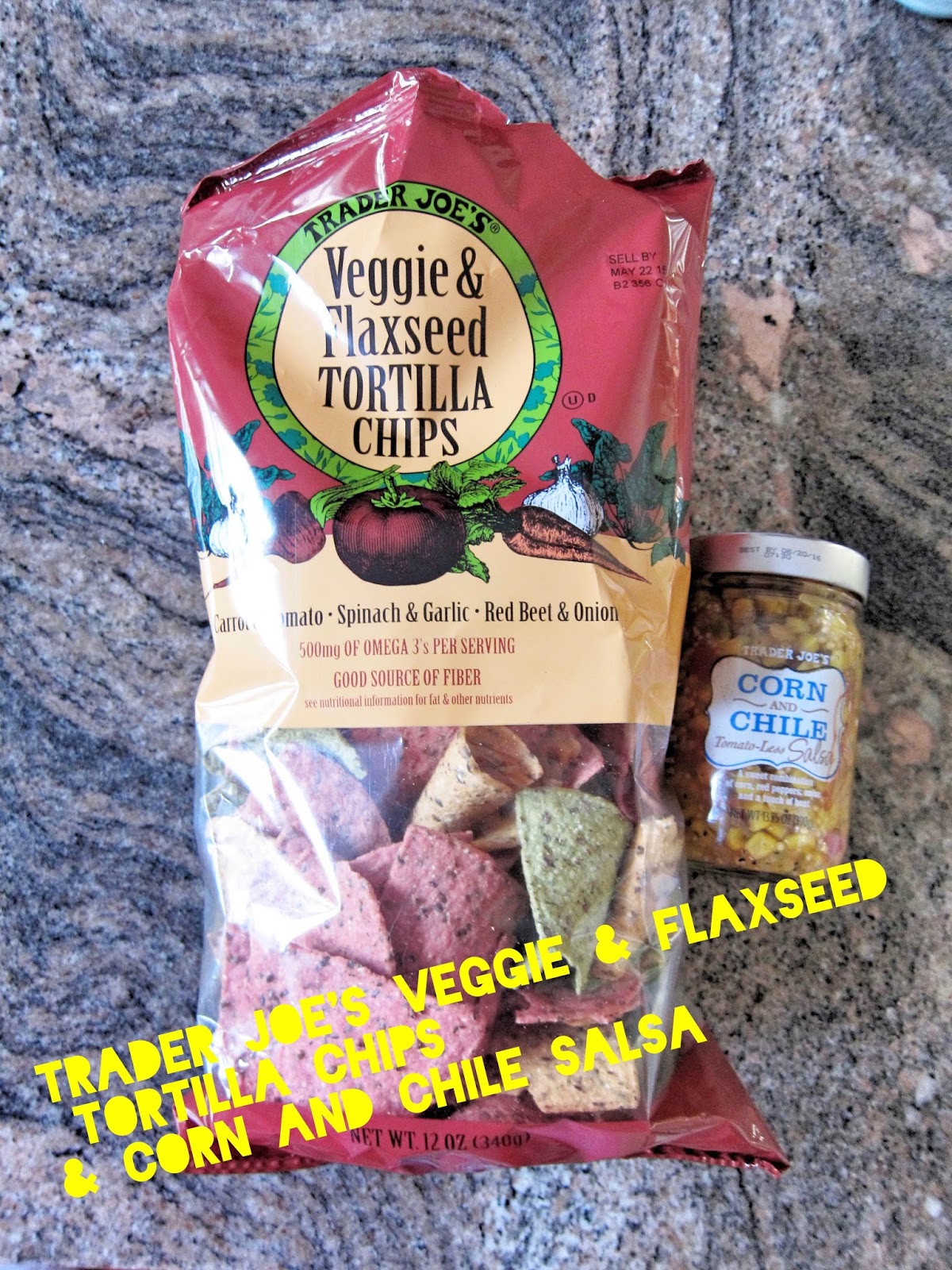 Review TJ's Veggie & Flax Tortilla Chips with Corn Salsa A Nibble Bit