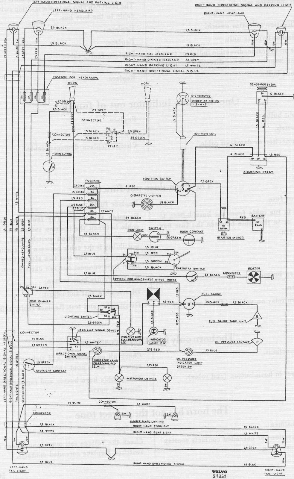 Complete Wiring Diagram Of Volvo PV544 | All about Wiring Diagrams