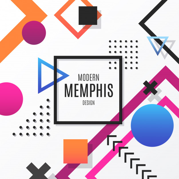 Modern Memphis Design Background Free Vector