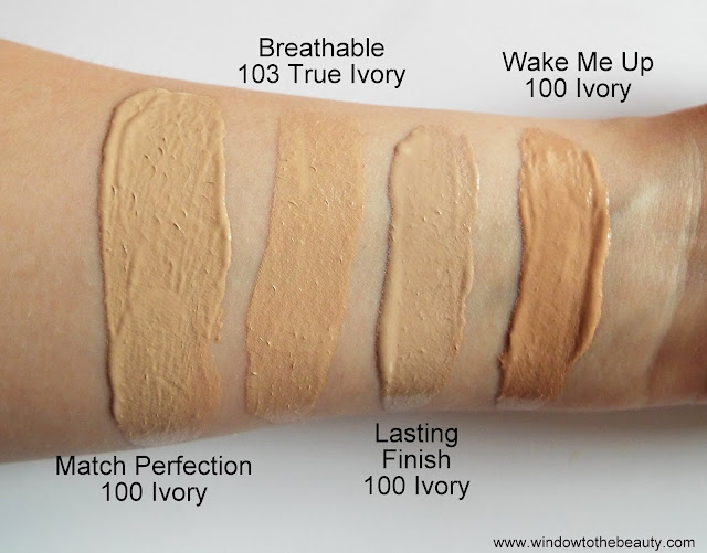 rimmel compare shades swatches