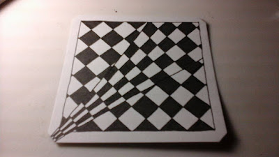Knightsbridge zentangle after color, before shading Knightsbridge zentangle after color, before shading