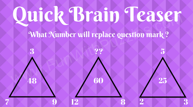 Quick Brain Teaser-Triangles Missing Number