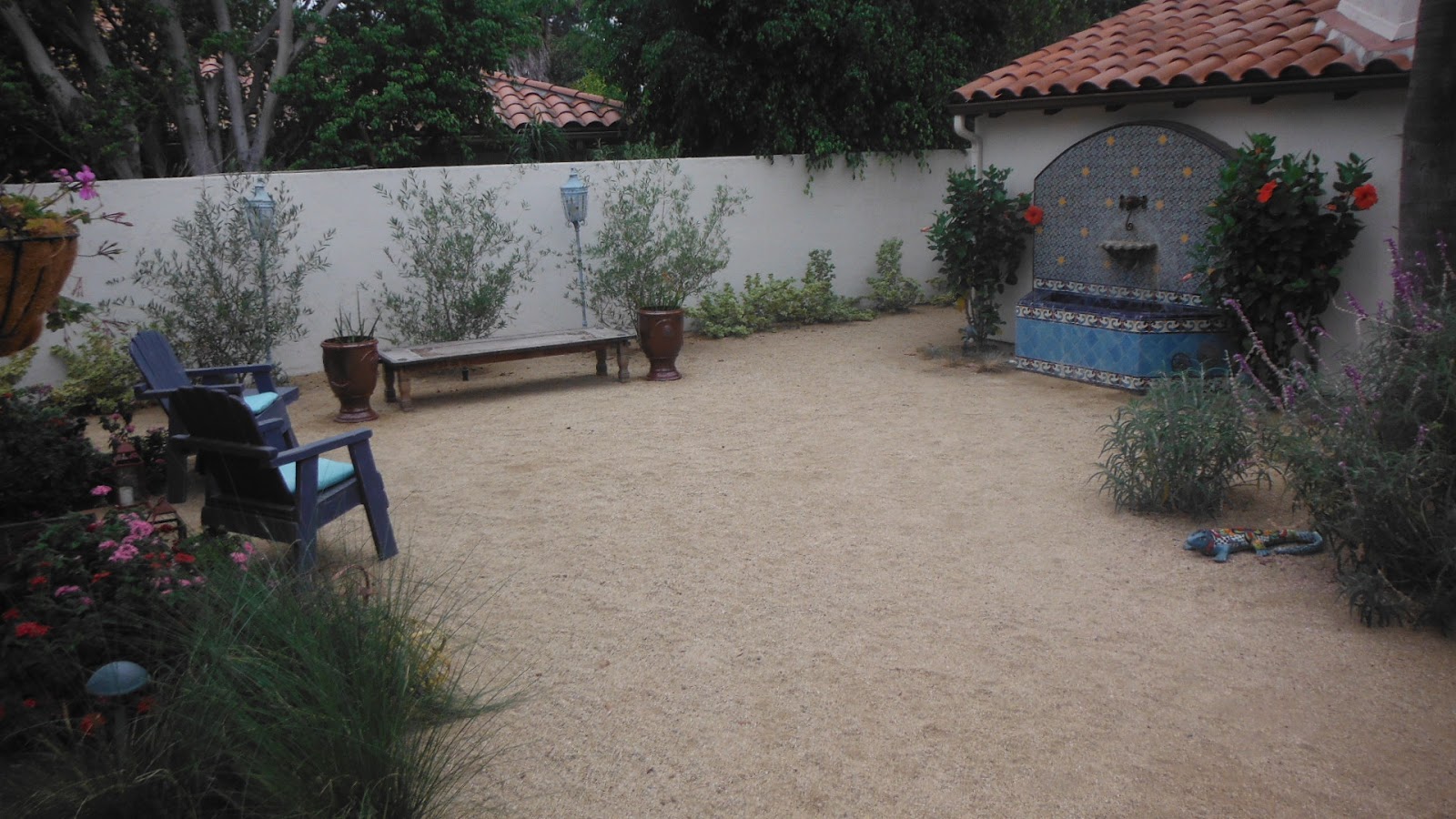 The 2 Minute Gardener Photo Granite Patio with Fountain
