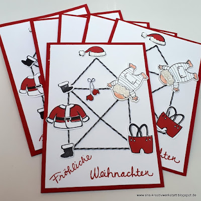 Eri's Kreativwerkstatt: Martinas Weihnachts-Tauschkarten mit dem Haus vom... Weihnachtsmann