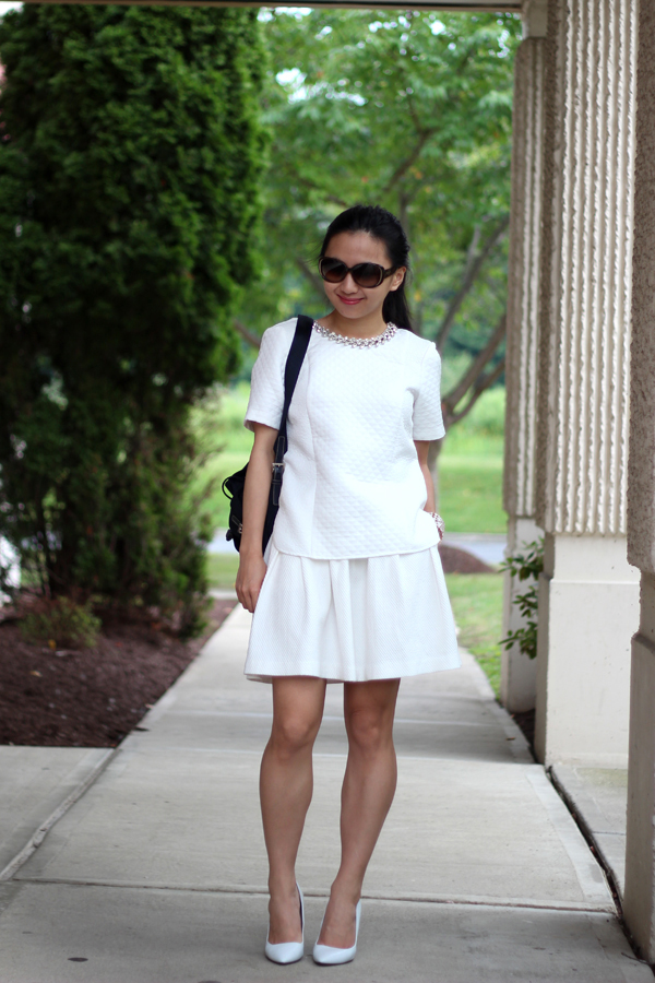 All White (Featuring Prada Vela Backpack) - Elle Blogs